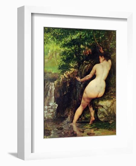 The Source or Bather at the Source, 1868-Gustave Courbet-Framed Giclee Print