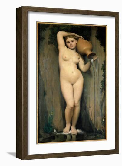 The Source Painting by Jean-Auguste Dominique Ingres (1780-1867) 1856 Dim 1.63 X 0.80. Paris. Orsay-Jean Auguste Dominique Ingres-Framed Giclee Print