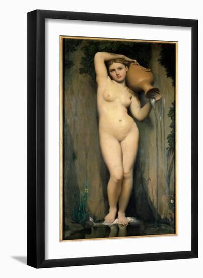 The Source Painting by Jean-Auguste Dominique Ingres (1780-1867) 1856 Dim 1.63 X 0.80. Paris. Orsay-Jean Auguste Dominique Ingres-Framed Giclee Print