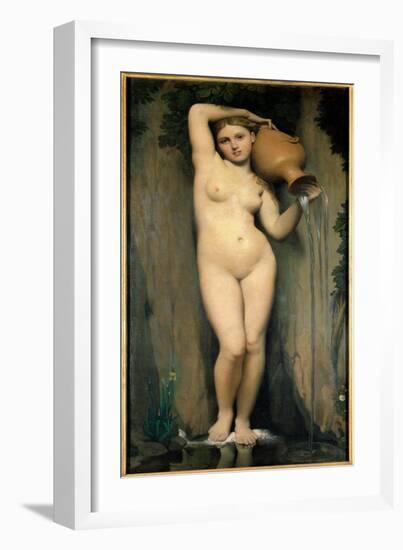 The Source Painting by Jean-Auguste Dominique Ingres (1780-1867) 1856 Dim 1.63 X 0.80. Paris. Orsay-Jean Auguste Dominique Ingres-Framed Giclee Print