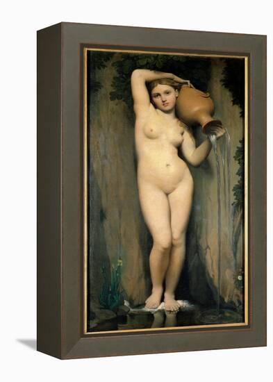 The Source Painting by Jean-Auguste Dominique Ingres (1780-1867) 1856 Dim 1.63 X 0.80. Paris. Orsay-Jean Auguste Dominique Ingres-Framed Premier Image Canvas