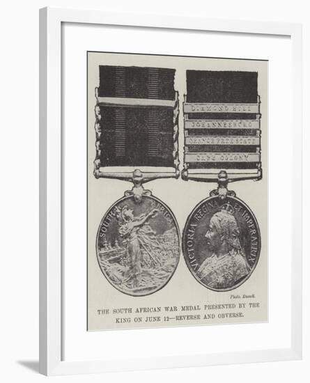 The South African War Medal Presented by the King on 12 June-null-Framed Giclee Print