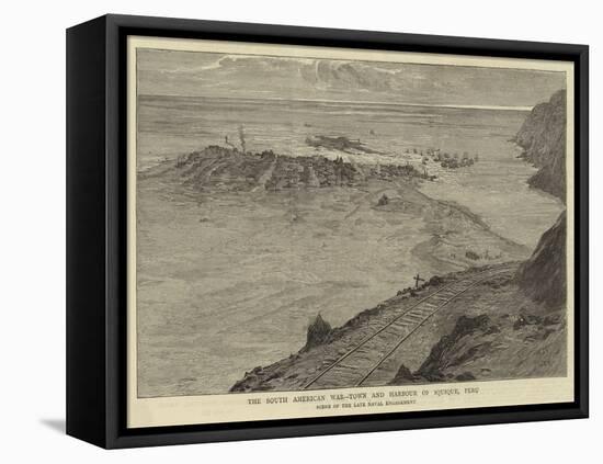 The South American War, Town and Harbour of Iquique, Peru-William Lionel Wyllie-Framed Premier Image Canvas