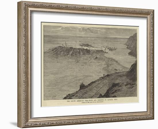 The South American War, Town and Harbour of Iquique, Peru-William Lionel Wyllie-Framed Giclee Print