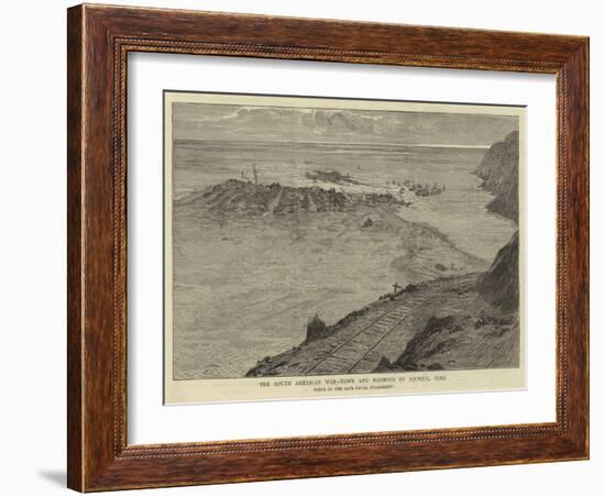 The South American War, Town and Harbour of Iquique, Peru-William Lionel Wyllie-Framed Giclee Print