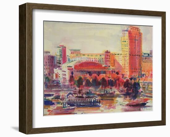 The South Bank, 2002 (W/C on Paper)-Peter Graham-Framed Giclee Print