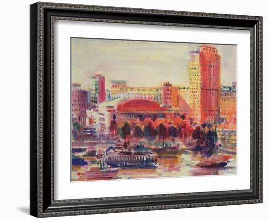 The South Bank, 2002 (W/C on Paper)-Peter Graham-Framed Giclee Print
