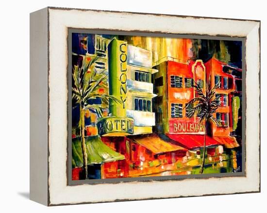 The South Beach Strip-Diane Millsap-Framed Stretched Canvas