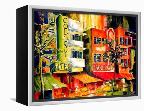 The South Beach Strip-Diane Millsap-Framed Stretched Canvas