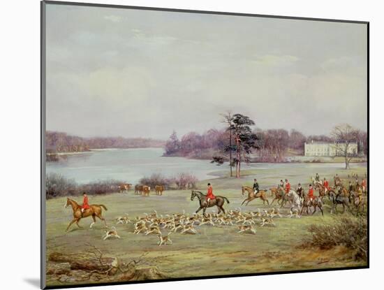 The South Cheshire Hunt in Combermere Park, 1904-Godfrey Douglas Giles-Mounted Giclee Print