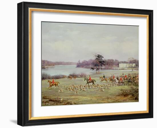 The South Cheshire Hunt in Combermere Park, 1904-Godfrey Douglas Giles-Framed Giclee Print