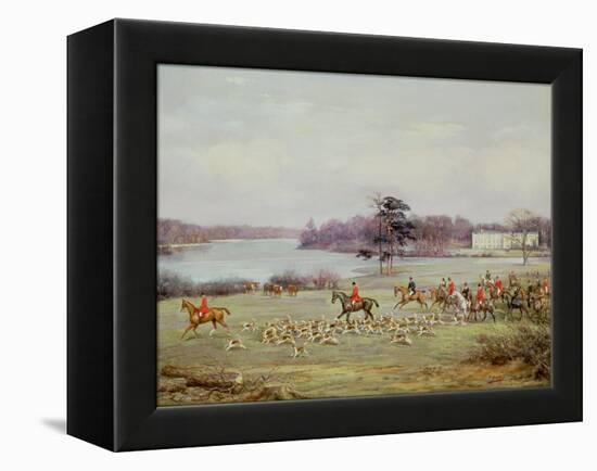 The South Cheshire Hunt in Combermere Park, 1904-Godfrey Douglas Giles-Framed Premier Image Canvas