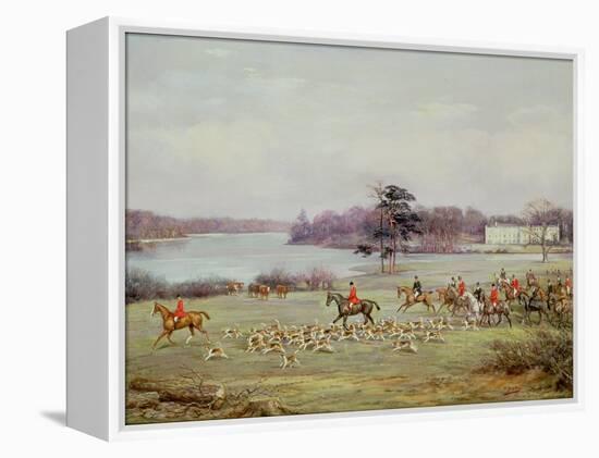 The South Cheshire Hunt in Combermere Park, 1904-Godfrey Douglas Giles-Framed Premier Image Canvas