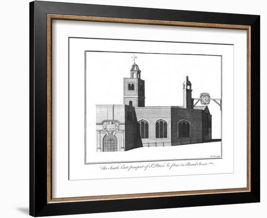 'The South East Prospect of St.Peter's Le Poor in Broad Street.', c1756-Benjamin Cole-Framed Giclee Print