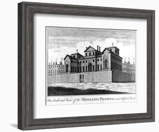 The South East View of the Middlesex Hospital, 1745-Haynes King-Framed Giclee Print