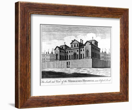 The South East View of the Middlesex Hospital, 1745-Haynes King-Framed Giclee Print