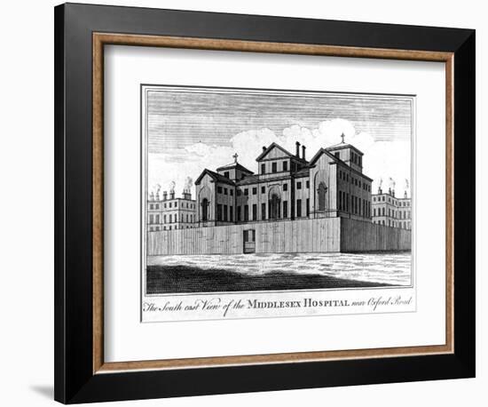 The South East View of the Middlesex Hospital, 1745-Haynes King-Framed Giclee Print