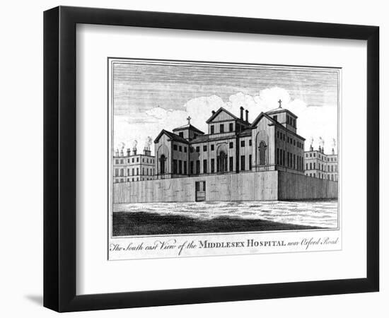 The South East View of the Middlesex Hospital, 1745-Haynes King-Framed Giclee Print