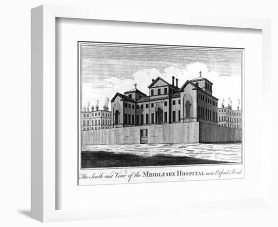 The South East View of the Middlesex Hospital, 1745-Haynes King-Framed Giclee Print
