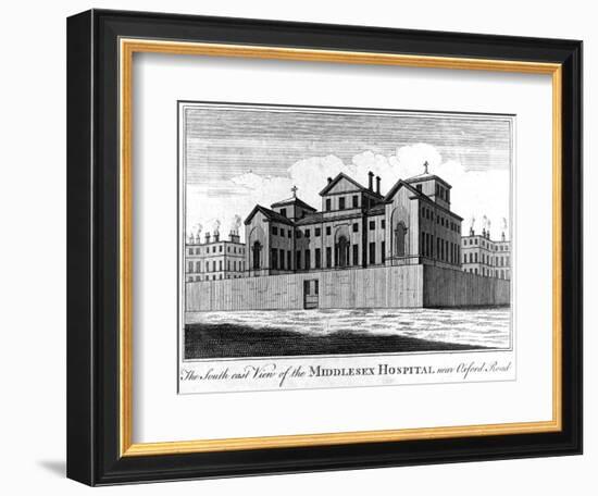 The South East View of the Middlesex Hospital, 1745-Haynes King-Framed Giclee Print