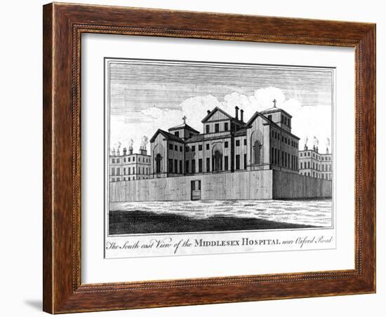 The South East View of the Middlesex Hospital, 1745-Haynes King-Framed Giclee Print