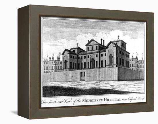 The South East View of the Middlesex Hospital, 1745-Haynes King-Framed Premier Image Canvas