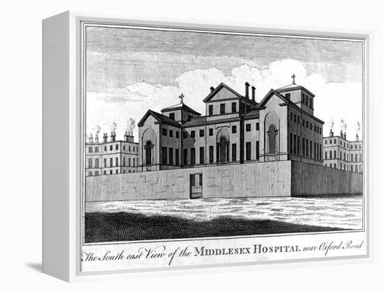 The South East View of the Middlesex Hospital, 1745-Haynes King-Framed Premier Image Canvas