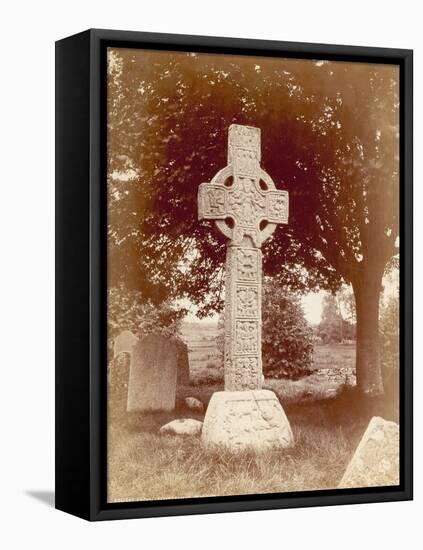 The South High Cross at Castledermot, Co. Kildare, Ireland (Sepia Photo)-Robert French-Framed Premier Image Canvas