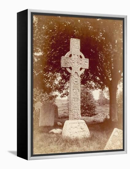 The South High Cross at Castledermot, Co. Kildare, Ireland (Sepia Photo)-Robert French-Framed Premier Image Canvas