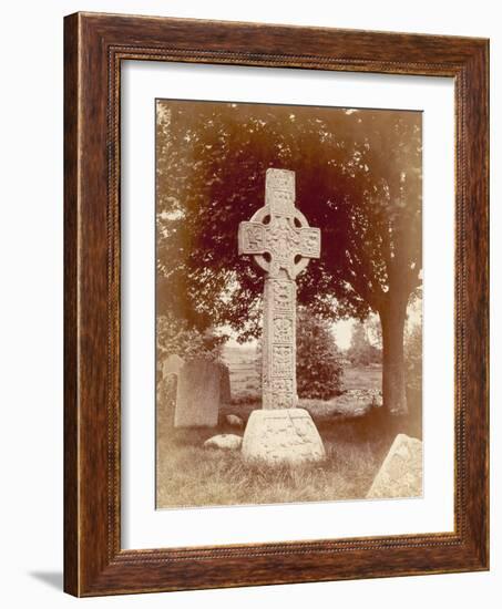 The South High Cross at Castledermot, Co. Kildare, Ireland (Sepia Photo)-Robert French-Framed Giclee Print