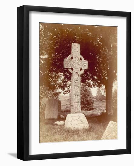The South High Cross at Castledermot, Co. Kildare, Ireland (Sepia Photo)-Robert French-Framed Giclee Print