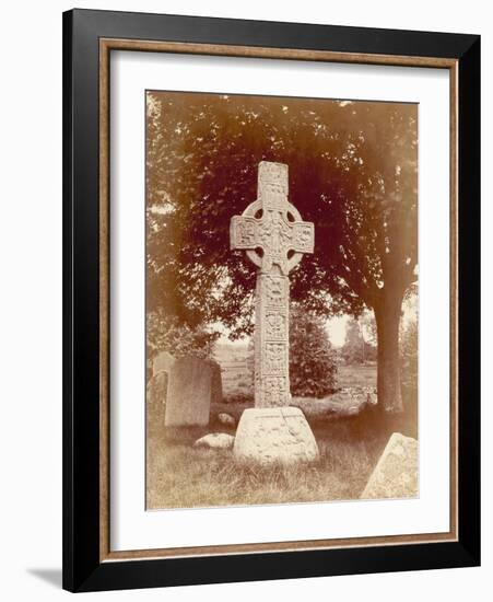 The South High Cross at Castledermot, Co. Kildare, Ireland (Sepia Photo)-Robert French-Framed Giclee Print