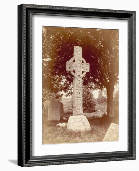 The South High Cross at Castledermot, Co. Kildare, Ireland (Sepia Photo)-Robert French-Framed Giclee Print