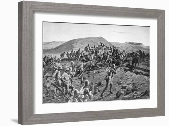 The South Lancashires Storming the Boer Trenches at Pieters Hill, Natal, 1900-William Barnes Wollen-Framed Giclee Print