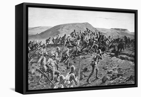 The South Lancashires Storming the Boer Trenches at Pieters Hill, Natal, 1900-William Barnes Wollen-Framed Premier Image Canvas