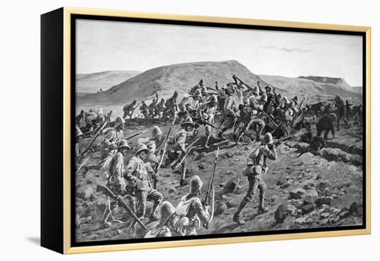 The South Lancashires Storming the Boer Trenches at Pieters Hill, Natal, 1900-William Barnes Wollen-Framed Premier Image Canvas