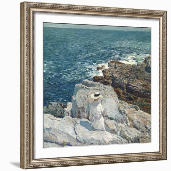 The South Ledges, Appledore-Frederick Childe Hassam-Framed Art Print