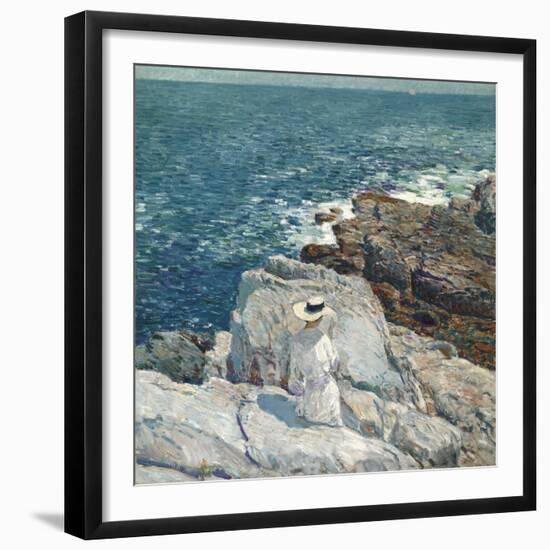 The South Ledges, Appledore-Frederick Childe Hassam-Framed Art Print