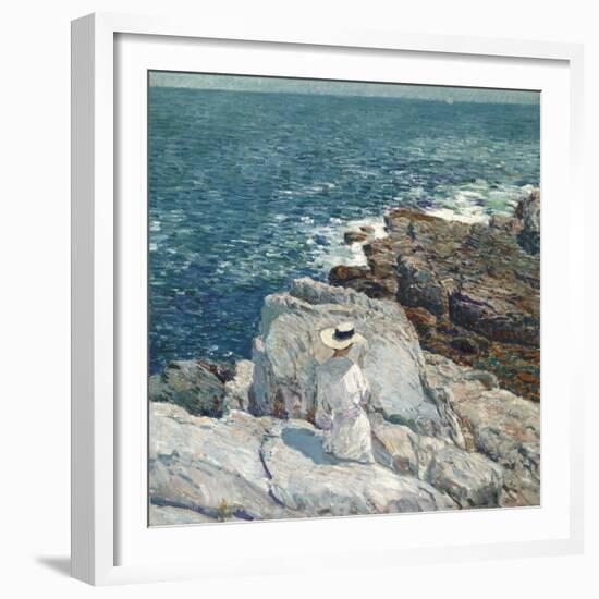 The South Ledges, Appledore-Frederick Childe Hassam-Framed Art Print