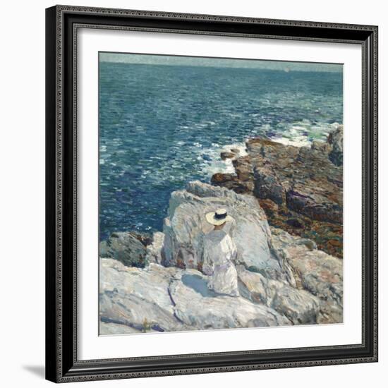 The South Ledges, Appledore-Frederick Childe Hassam-Framed Art Print