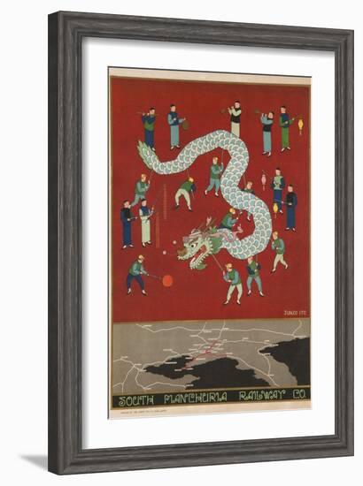 The South Manchuria Railway Travel Poster Dragon Float-null-Framed Giclee Print