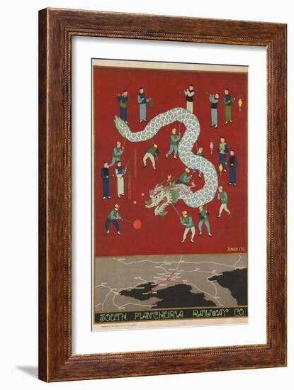 The South Manchuria Railway Travel Poster Dragon Float-null-Framed Giclee Print