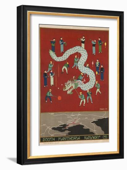 The South Manchuria Railway Travel Poster Dragon Float-null-Framed Giclee Print