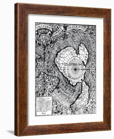 The South Pole, Detail from the "Mappamonde a Projection Cordiforme," 1531-Oronce Fine-Framed Giclee Print