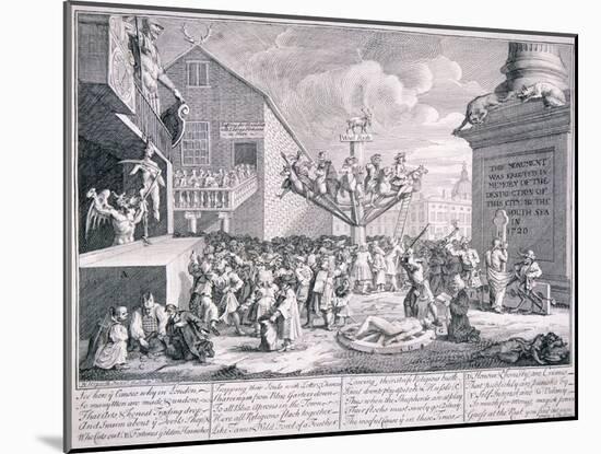 The South Sea Bubble, 1721-William Hogarth-Mounted Giclee Print