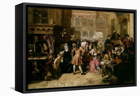 The South Sea Bubble, a Scene in 'Change Alley in 1720-Edward Matthew Ward-Framed Premier Image Canvas