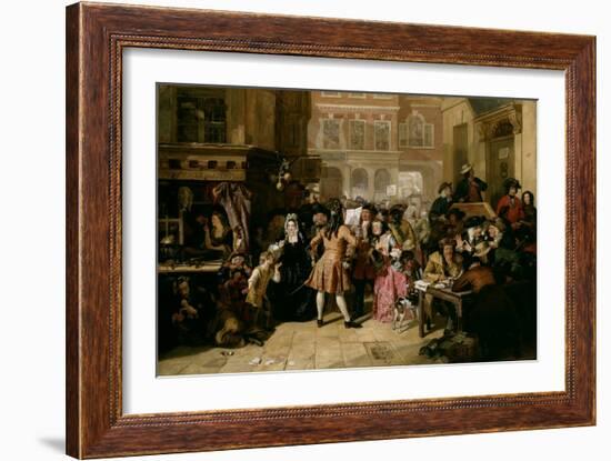 The South Sea Bubble, a Scene in 'Change Alley in 1720-Edward Matthew Ward-Framed Giclee Print