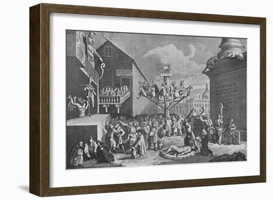 'The South Sea Bubble, from a print by William Hogarth', 1721, (1904)-William Hogarth-Framed Giclee Print