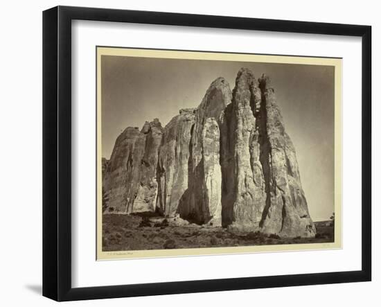 The South Side of Inscription Rock, 1873-Timothy O'Sullivan-Framed Photographic Print