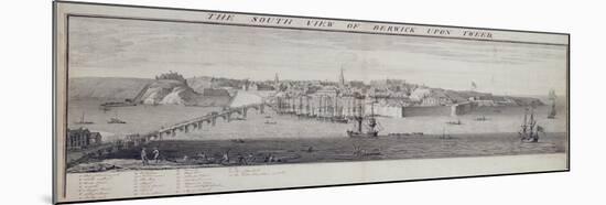 The South View of Berwick Upon Tweed, C.1743-45 (Pen and Ink and Wash on Paper)-Nathaniel Buck-Mounted Giclee Print